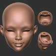1.png 11 BJD Doll Head Sculpt - Realistic Child Face 3D Model for Resin Casting or Custom Dolls