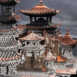 jap.3408.png OBJ file Dragon Temples Kitbash 1・3D printer design to download, aramar