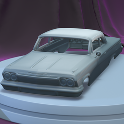 a.png STL file CHEVROLET IMPALA SS 1962 (1/24) Printable Car Body・3D printing template to download