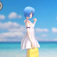 Rei_Summer_Close_2.png Asuka and Rei Summer Dress - Evangelion Anime Figurine STL for 3D Printing