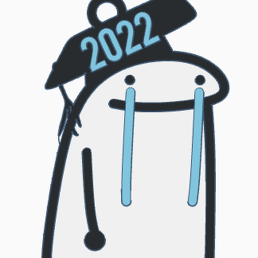 FLOWER GRADUATE-GRADUATE WITH YEAR 2022 3D model