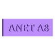 ANET_A8_SIGN.stl ANET A8 Sign