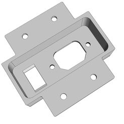 outlet_switch_mount_preview.jpg PSU Inlet and Switch for Kossel 25000 Vertices