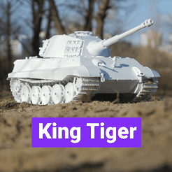 thumb2.png 3D-Datei Panzerkampfwagen VI Ausf. B "Königstiger" (H / P)・3D-Druckvorlage zum Herunterladen