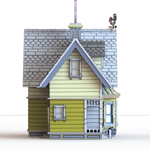 29-07-2022-09.jpg Файл 3D Не требуется поддержка или покраска Летающий дом (mark 2), вдохновленный фильмом Pixar ''UP''.・3D-печатная модель для загрузки, fulv