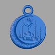 Medallion-04-08stl.jpg Porte-clés Lune porte-bonheur pendentif pendentif porte-clés m-04 3d-print et cnc