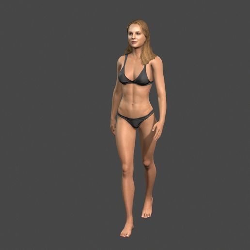 Movie actress  Madison Iseman  in bikini -Rigged 3d character - 3D model önizlemesi