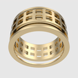 rotating_05.png Rotating Grid Design Ring 3D print