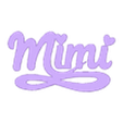 Mimi Solid.stl MIMI Coração Script Signo
