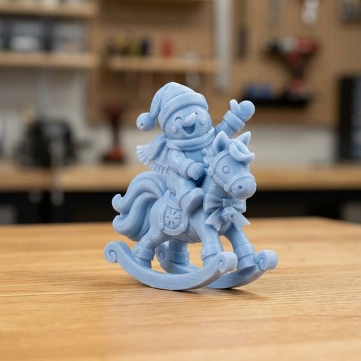 Cute Christmas Rocking Horse STL – Holiday Pony 3D Print Model