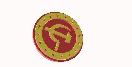 STL file Hammer and Sickle Pin 🔨 ・3D printer model to download・Cults