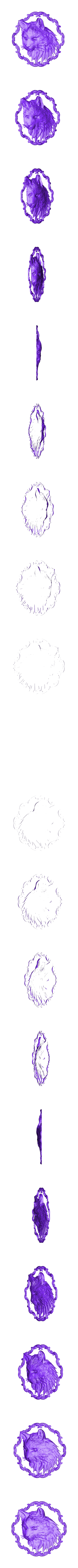 303.stl 猫の胸像 cncアート