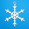 SnowflakeChristmasOrnament2WithJumpring3DPhoto.jpg Christmas Ornaments - 6 Pack Of Snowflakes