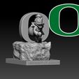 dfgfh.jpg NCAA - Oregon Ducks football statue decor mascot - 3d Print - CNC
