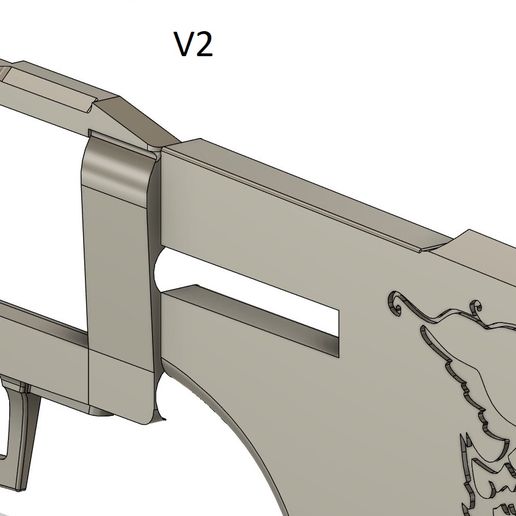 V2-CONJUNTO-NO-REFUERZO.jpg STL file Gunblade con tambor giratorio・3D printable design to download, SusoStar28