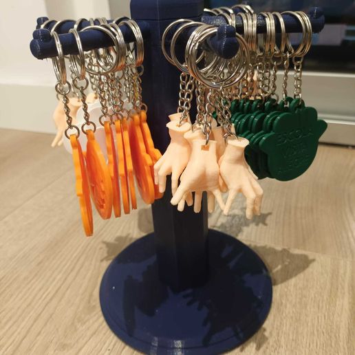 🔑 KEY RING DISPLAY STAND・Free STL File for ・Cults