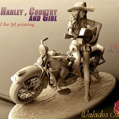 HARLEY , Goumyry AND GIRL model for 3d printing i 3D file Harley , Country and Girl・Template to download and 3D print