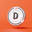 D-keychain-image-2.png STL file MAGNETIC "D" WORD KEYCHAIN・3D print model to download