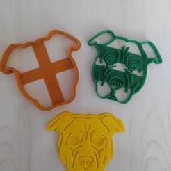 pitbull.jpg Файл STL CORTADOR DE GALLETA PITBULL- COOKIE CUTTER PITBULL・3D-печатный дизайн для загрузки
