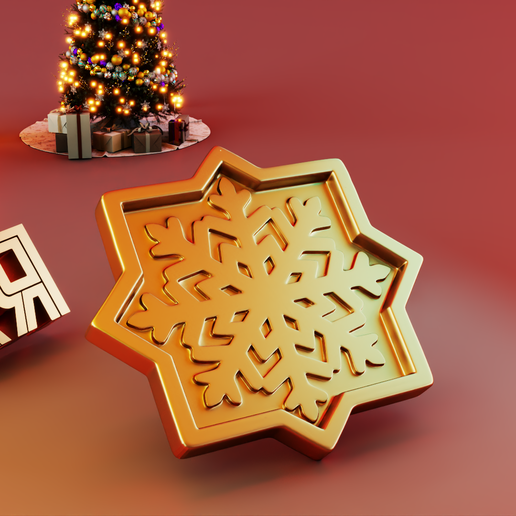 render_Original_Camera.png Christmas Snowflake Tray