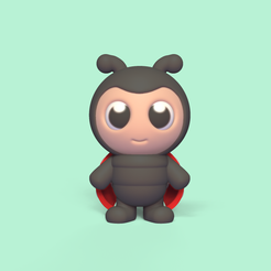Cod251-LittleLadybug-1.jpg Файл 3D Маленькая божья коровка・Дизайн 3D принтера для загрузки