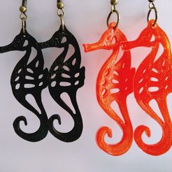 IMG_20190721_131657.jpg STL-Datei Seahorse #ANYCUBIC3D Earring kostenlos・3D-druckbare Vorlage zum herunterladen