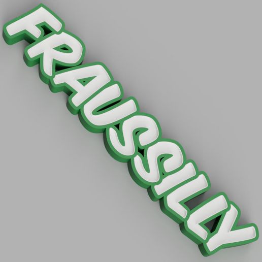 NAMELED FRAUSSILLY - LED LAMP WITH NAME 3D model