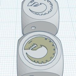 Tyranid_Dice_-_sunken_icontop_and_raised_bottom.JPG Free 3D file Tyranid Dice - updated・3D printer design to download