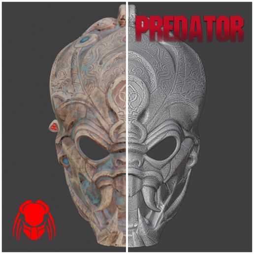🪖 Máscara casco Predator Exalted・Archivo 3D para Impresión