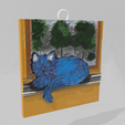 screen3.png Blue cat 3d painting wall picture