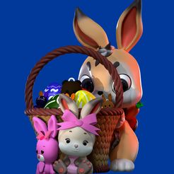 Sem-Título-1.jpg Easter bunnies, 3 easy-to-print versions with gift keyrings.