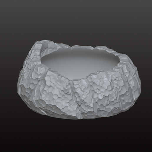 succulent-rock-pot-3d-model1234.png Modern Stone Bowl Planter