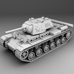 1.png Archivo STL Tank KV-1・Objeto para impresora 3D para descargar