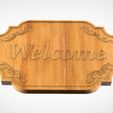 untitled.3.jpg Welcome Sign,wall decor welcome, 3D STL Model, CNC Router Engraver, Artcam, Aspire, CNC files, Wood, Art, Wall Decor, Cnc.