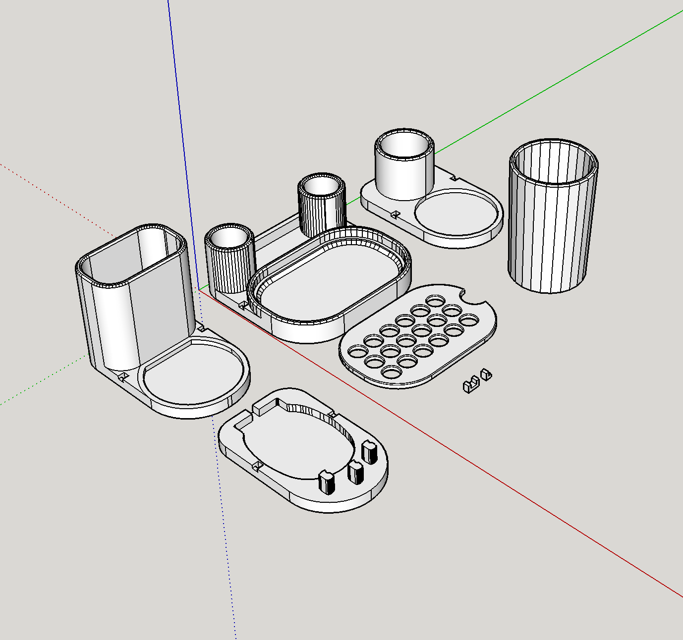 multisupport sbd.png Download free STL file BATHROOM ASSEMBLY ASSEMBLY • 3D printing template, Med