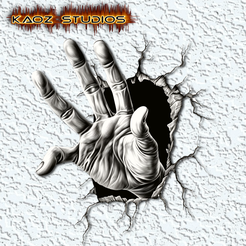 project_20231001_1934512-01.png Multicolor Zombie Hand Reaching through wall art realistic 3D zombie wall decor