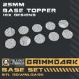 25mm-Base-Topper.jpg Archivo 3D Colección Base Grimmdark・Plan para descargar y imprimir en 3D