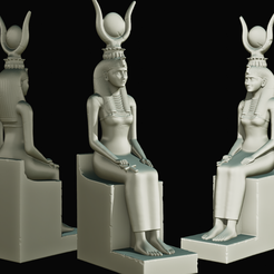 Isis-01-Thumbnail1.png Archivo STL La diosa Isis・Modelo imprimible en 3D para descargar