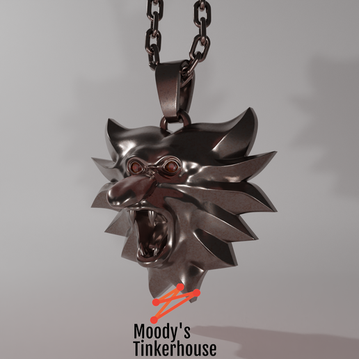 nosaczRender1_logo.png Download STL file Witcher Monkey Medallion - Medalion Nosacza • 3D printer template, moodyswing