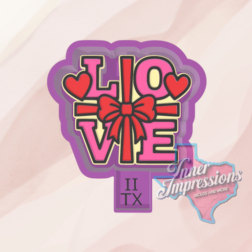 Love Gift Bow Freshie Mold