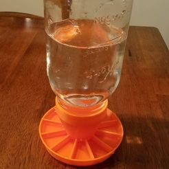 de0c080a26c3471f206104b74c1be508_display_large.jpg Free STL file Baby Chick Waterer for Mason Jars Safety Drown Resistant・Template to download and 3D print
