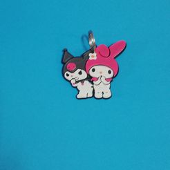 IMG_20210704_174444.jpg STL file My melodi and kuromy keychains・3D printable model to download
