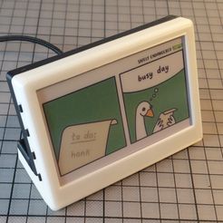 PXL_20220201_194719814.jpg Archivo STL Funda de sobremesa para *pimoroni Inky Impression 4" (7 colour ePaper/eInk HAT)* y *Raspberry Pi Zero/3 A+*.・Plan para descargar y imprimir en 3D