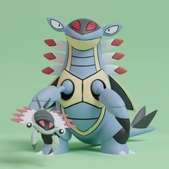 anorith-line-render.jpg Fichier STL Pokemon - Anorith et Armaldo avec 2 poses・Plan à imprimer en 3D à télécharger