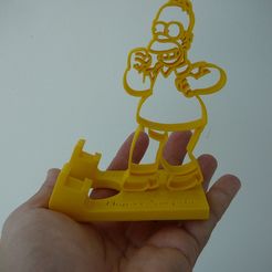 P1080851.JPG Fichier STL ASSISTANCE PAR TÉLÉPHONE PORTABLE HOMER SIMPSON・Modèle à télécharger et à imprimer en 3D