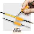 cover.jpg Free STL file Kate Brush | ergonomic handles for brushes・3D printable object to download