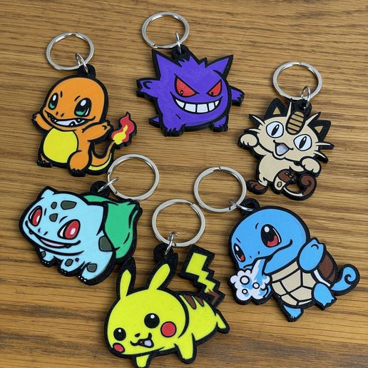 🐉 Pokemon Key Chain (Collection 1)・ 3MF File for ・Cults