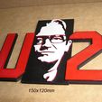 u2-grupo-musica-rock-vintage-culto-coleccion-vinilo-coleccion.jpg U2, logo, poster, sign, signboard, rock music group with silhouette of Bono