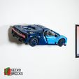 2.jpg Gecko Bricks Wall mount for Technic Bugatti Chiron 42083