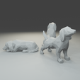2.png Low polygon retriever 3D print model  in three poses